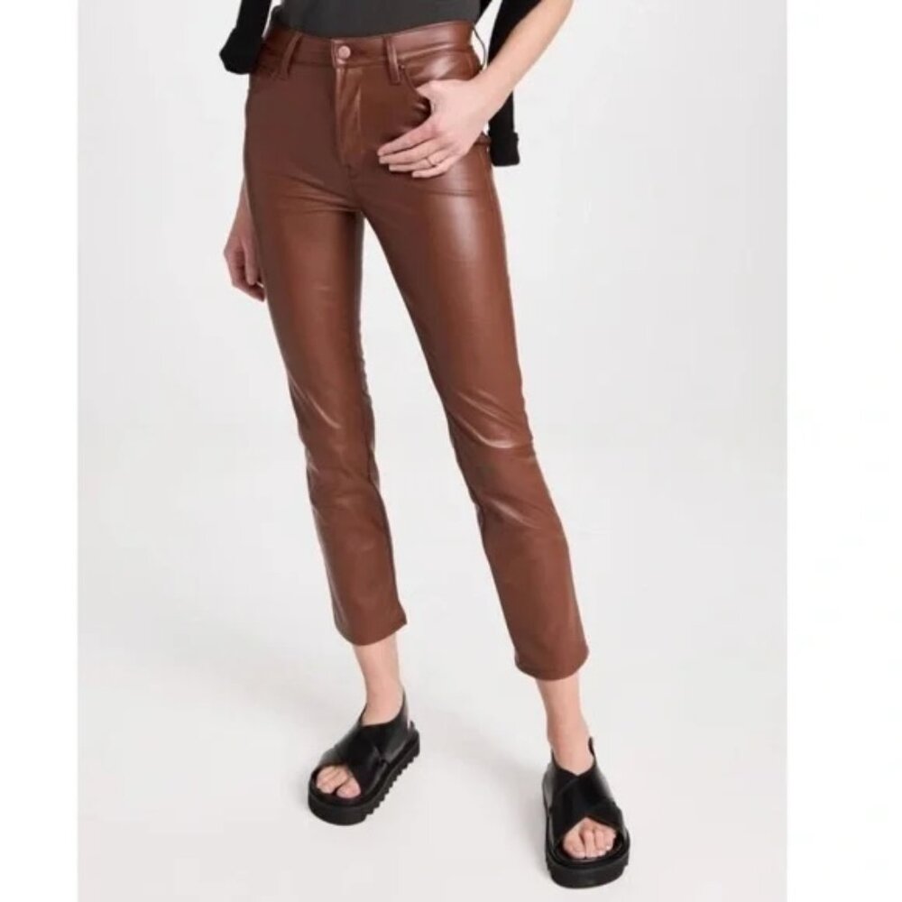 MOTHER 'The mid rise dazzler ankle' in wax on wax off Friar brown